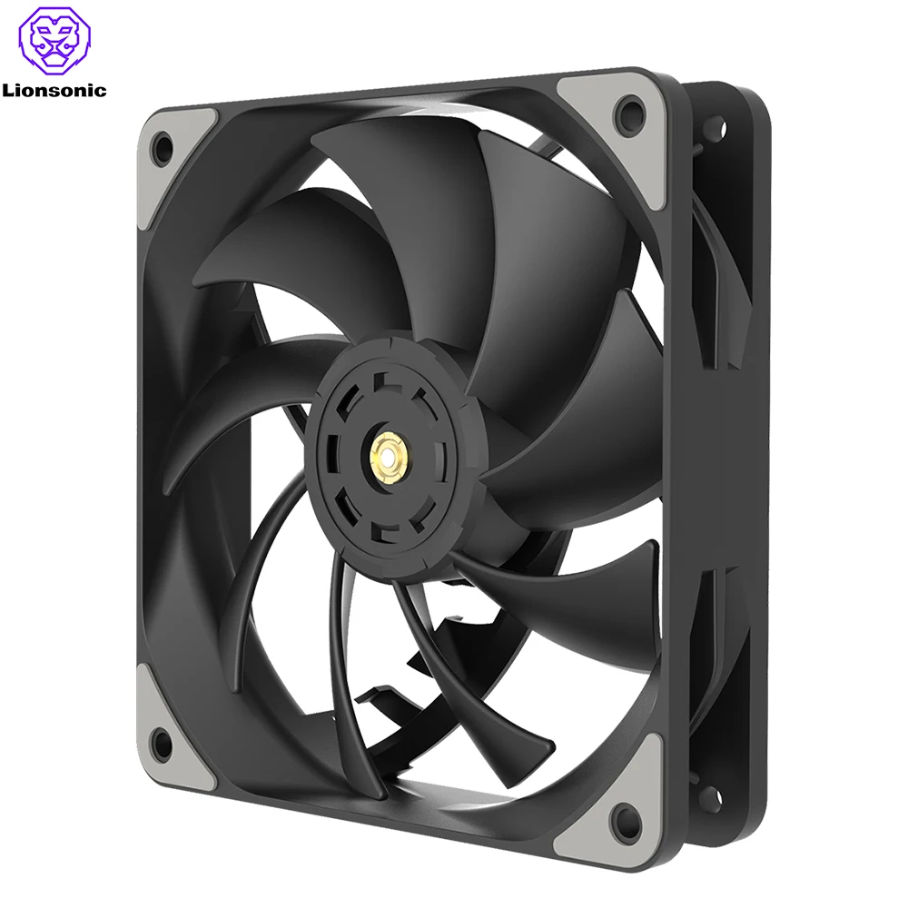 Imagem -02 - Caixa Branca do Computador Cooling System Fan Kit Alto Desempenho pc Gamer Cpu Cooler Fãs 120 mm 4pin Pwm Branco 12cm Fdb 4001800rpm