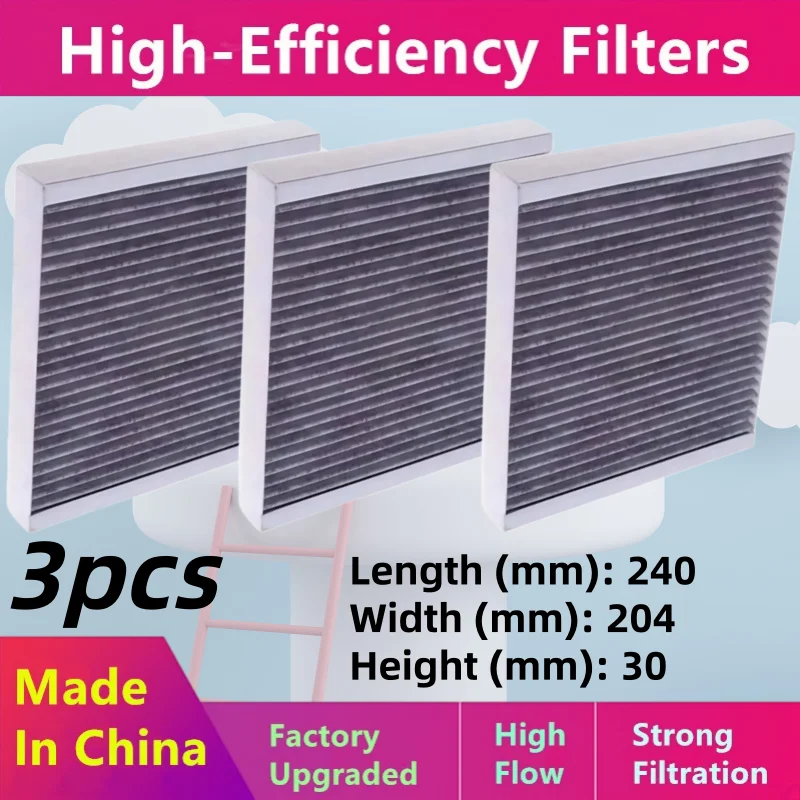 3pcs/For Saic-Gm Buick Gl8 Es Encore Enclave Envision Regal E4 E5 Cabin Air Filter/ Auto Parts