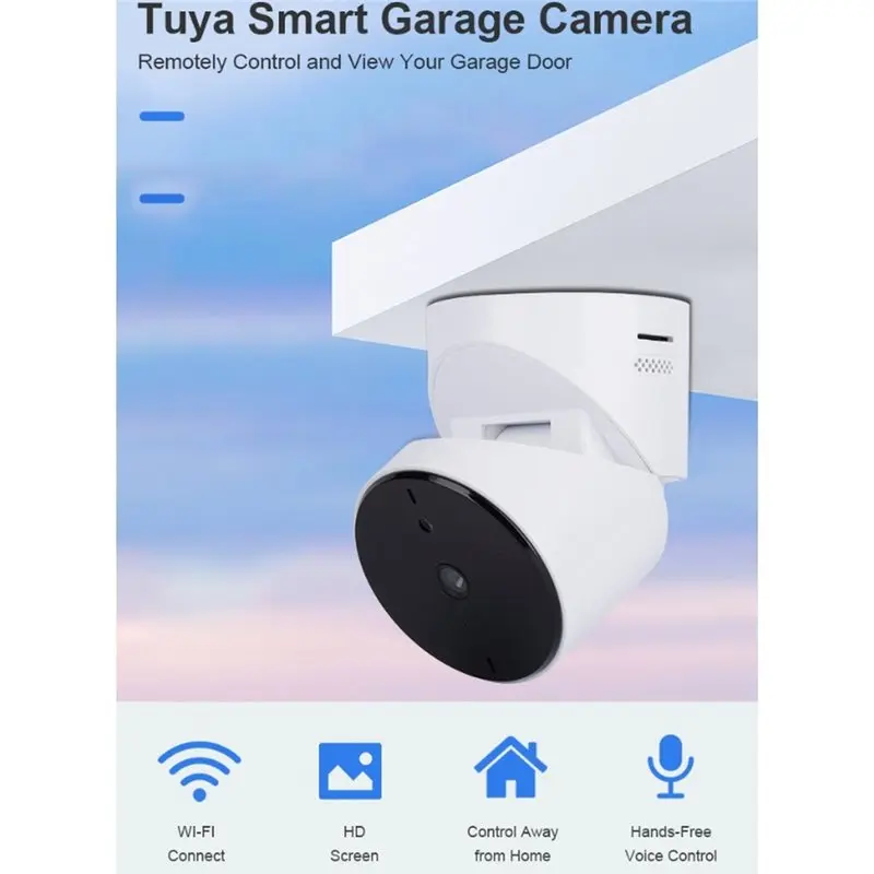 SQPP-Tuya Smart Wifi Garage Door Opener 1080P Smart Garage Camera Camera Monitor