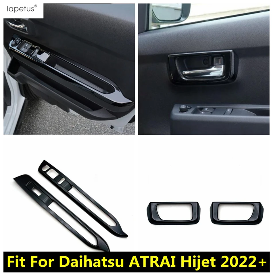 Inner Door Armrest Window Lift Button Switch Panel Handle Bowl Frame Cover Trim For Daihatsu ATRAI Hijet 2022 - 2024 Accessories