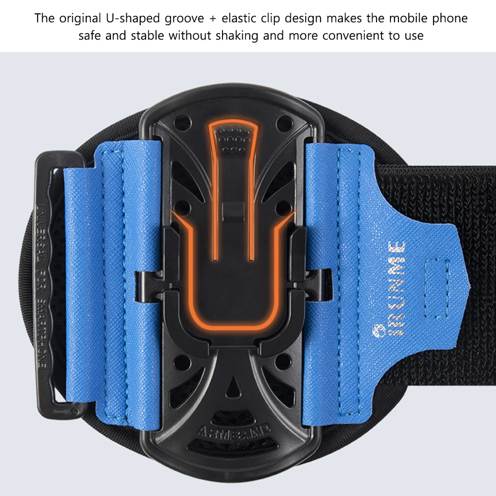 

360 Degree Rotation Phone Holder Bracelet Wearable Wristband Phone Case Adjustable Phone Wrist Bag Removable for Running Cycling