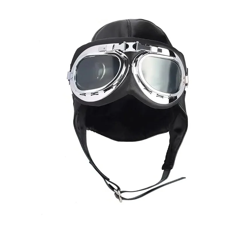 الرجال النساء هالوين كرنفال حفلة لعب الأدوار طيار منفذها قبعة مع مجموعات نظارات لزي الطيار تأثيري #1