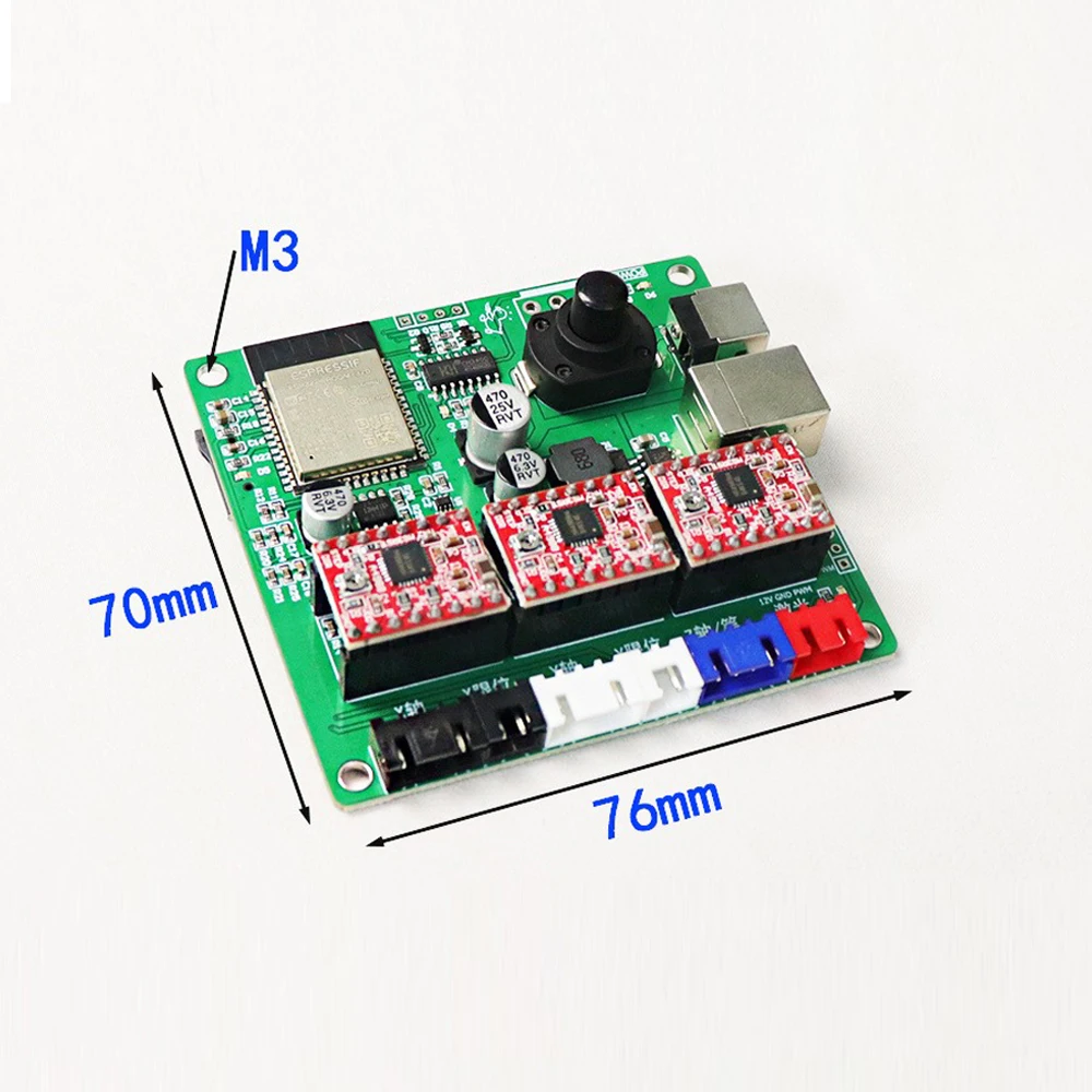 Tablero de Control de máquina de grabado láser pequeño ESP32 de 3 ejes, placa de circuito de máquina de escritura de doble núcleo de 32 bits, tablero de Control principal Grbl