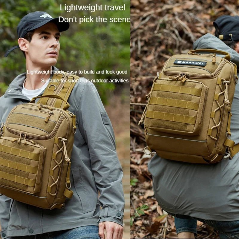 Tactical Military Enthusiast Backpack, Outdoor Sports Backpack, Waterproof Multi Functional Fishing Backpack image 3