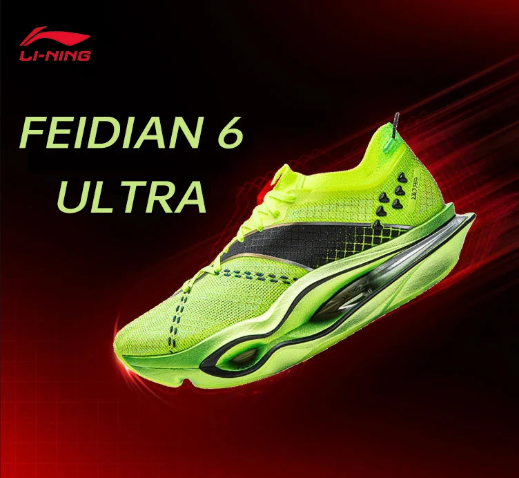 LI-NING FEIDIAN 6 ULTRA Unisex Running Shoes BOOM FIBER Shock-Absorbing Rebound Racing ARMW005