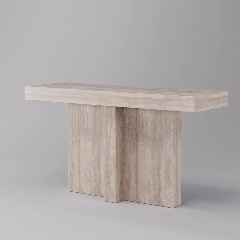 Travertine Decorative Home Furniture, Simple Design Console Table Modern, Travertine Console Table