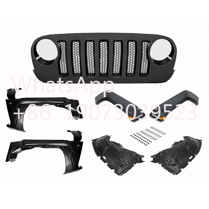 automotive parts & accessories auto body systems for jeep wrangler jk jl 2007 maiker offroad fender flares mudflap grille