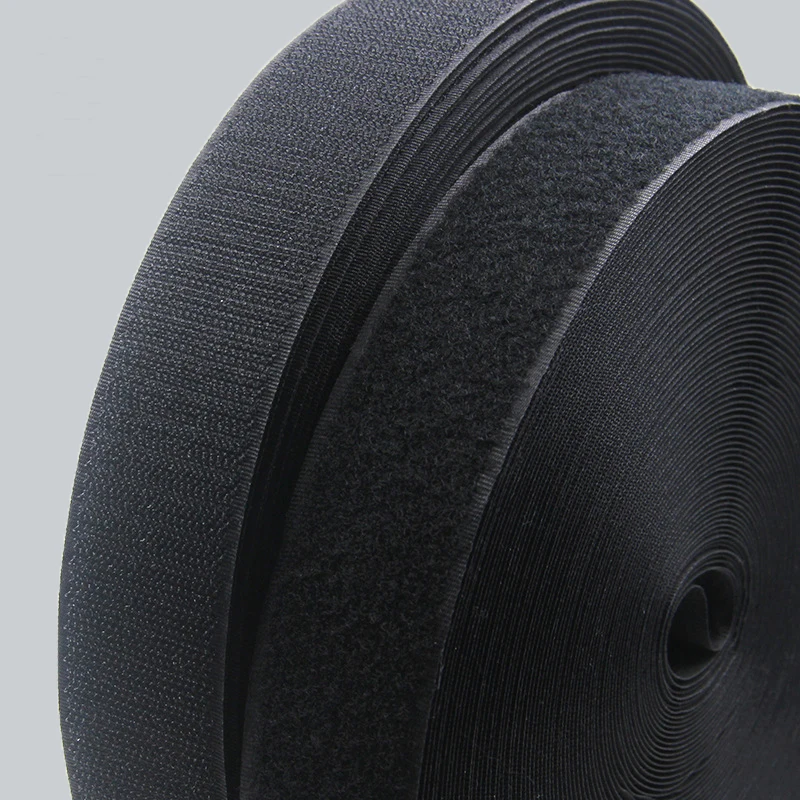 1Meter Sew on Hook and Loop 20-50mm Non-Adhesive Back Nylon Strip Fabric Fastener Non-Adhesive Interlocking Tape for DIY Craft