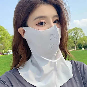 유니섹스 자외선 차단 야외 넥 랩 커버, 스포츠 자외선 차단 턱받이, 아이스 실크 마스크, 페이스 커버, 자외선 차단 페이스 스카프