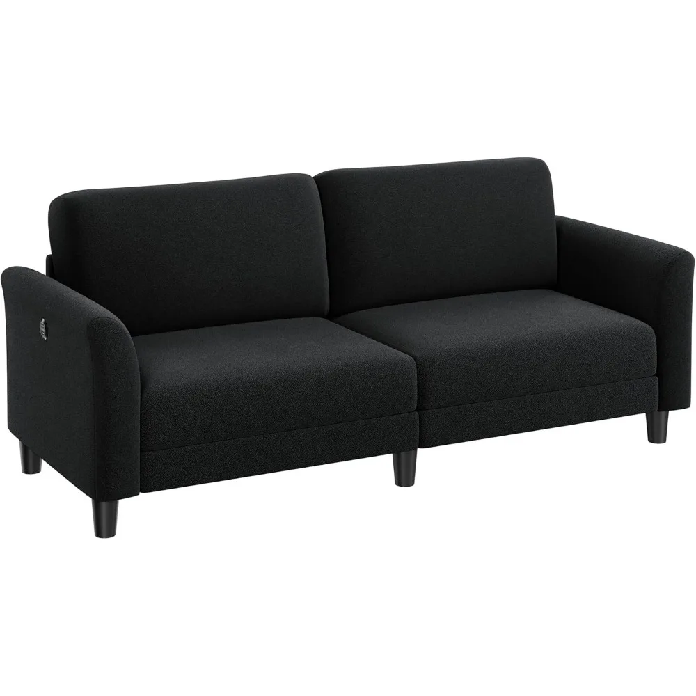 67" W Stoffsofa Couch 2-Sitzer Loveseat Sofa mit USB-Ladeanschlüssen Gepolstertes Sofa Wohnzimmer Büro Schlafzimmer