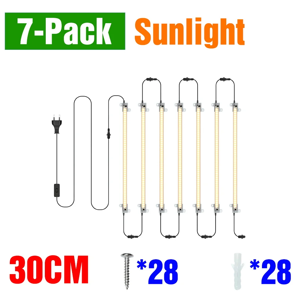 LED Plant Kweeklampen Volledige Spectrum Indoor Hydrocultuur Zaad Bloem Groenten Groei Doos Teelt Lamp EU plug 30/50 CM AC220V