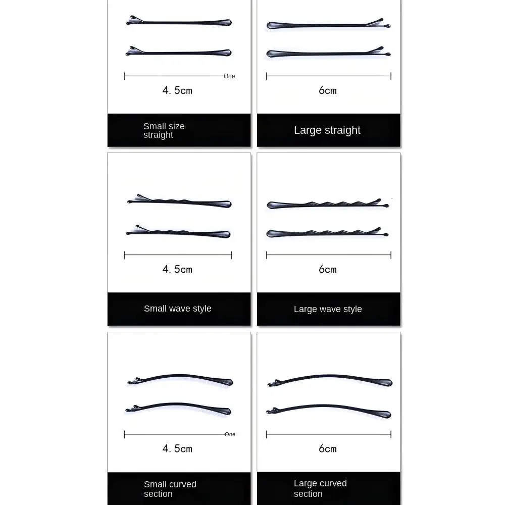 Wysokiej jakości dziewczęce damskie fale proste spinki do włosów podstawowa spinka do włosów czarna szpilka Vintage Barrettes dziecięce akcesoria do