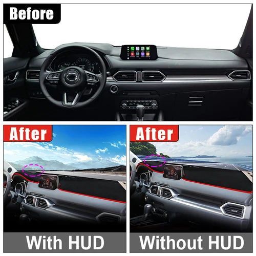 Imagen 2 del producto Para Mazda CX-5 CX5 KF 2017 2018 2019 2020 2021 2022 2023 2024 cubierta parasol para salpicadero de coche accesorios para alfombrilla de escritorio de instrumentos