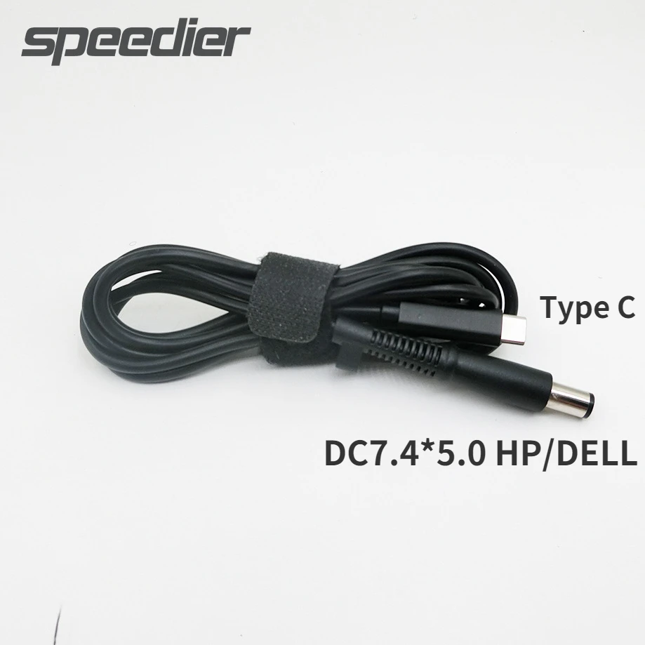 Adapter z DC7.4*5.0 mm na USB Typ C PD 45/65W, konwerter z wtyczką DC 7.4*0.6mm, kabel do ładowarki laptopa HP DELL