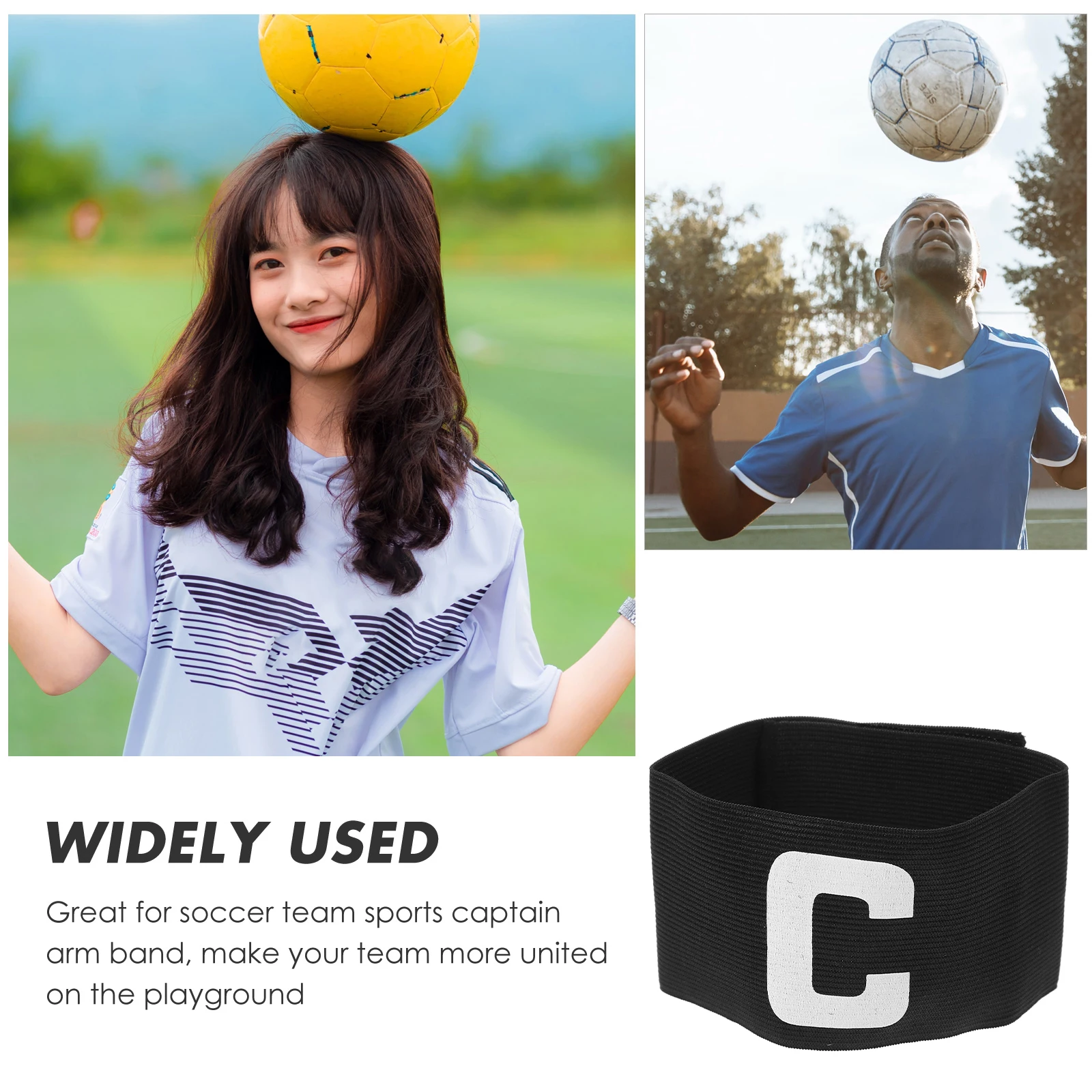 

Captain Armband Soccer Bands Soccer Armband Adjustable Elastic Wristbands Team Sport Durability AntiDrop Design