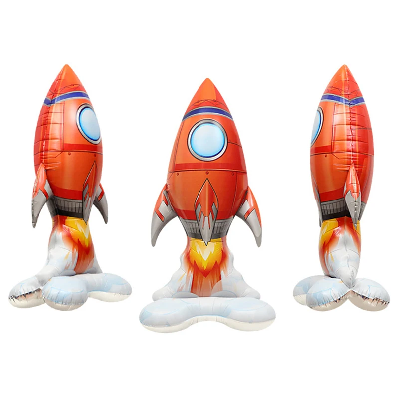 3D Astronaut Foil Balloon Rocket Balloons Space Ballons For Boy Kids Astronauta Universe Series Outer Space Birthday Party Decor