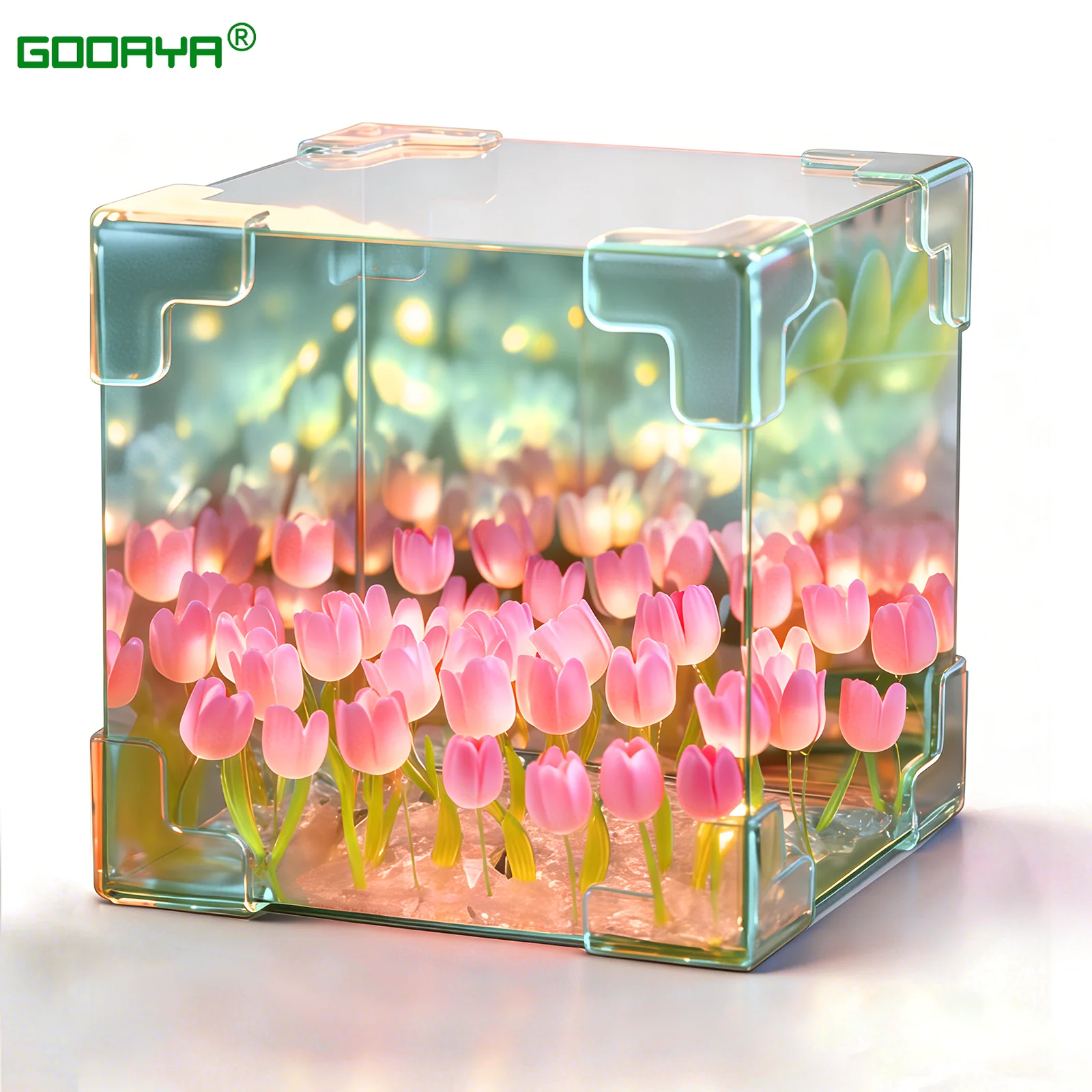 

Ручной работы DIY тюльпан цветок куб ночник GT полный набор материалов упаковка украшения комнаты пара подарок на день рождения ночник