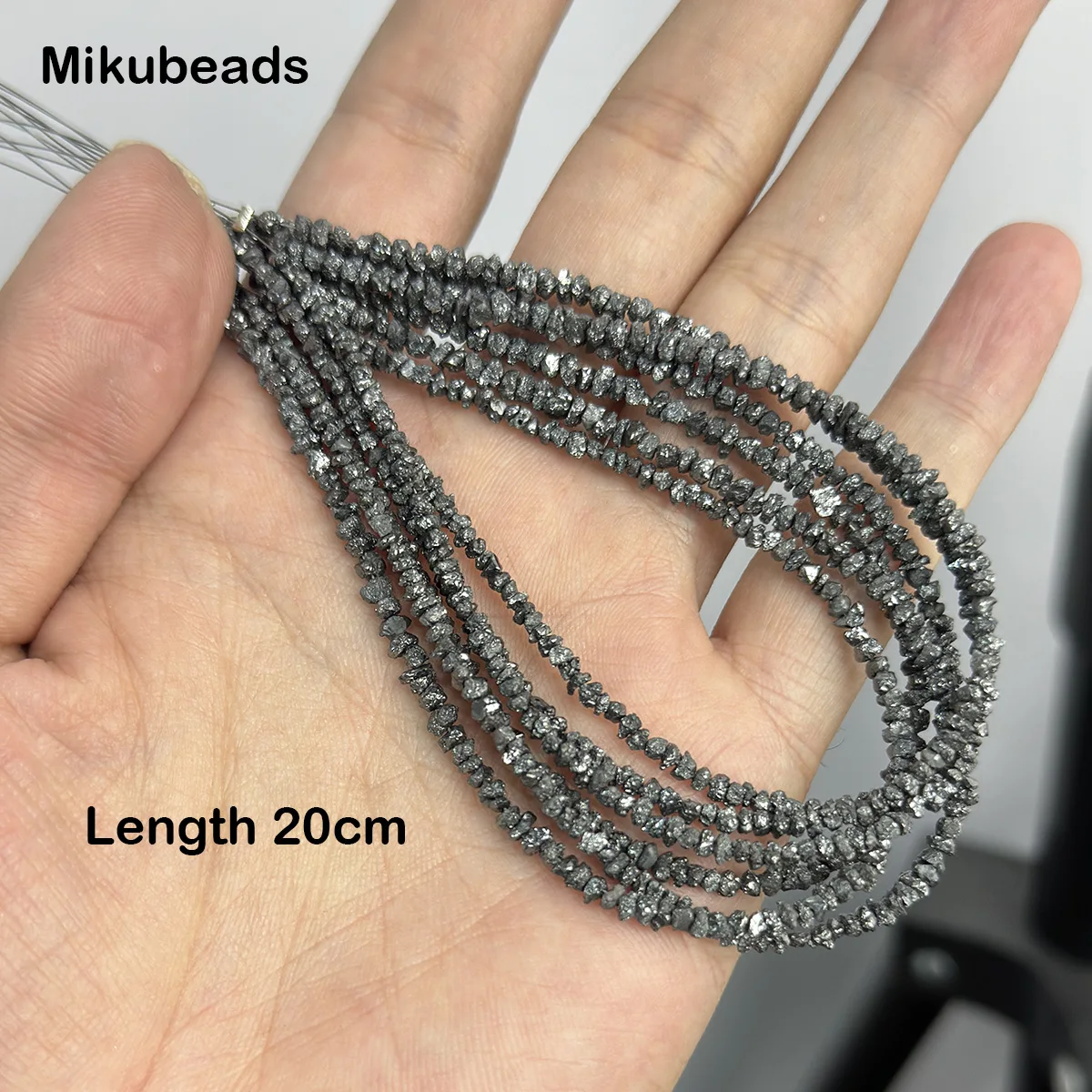 Wholesale Natural Black Diamond Raw Ore Irregular Loose Beads For Making Jewelry DIY Necklace Bracelet