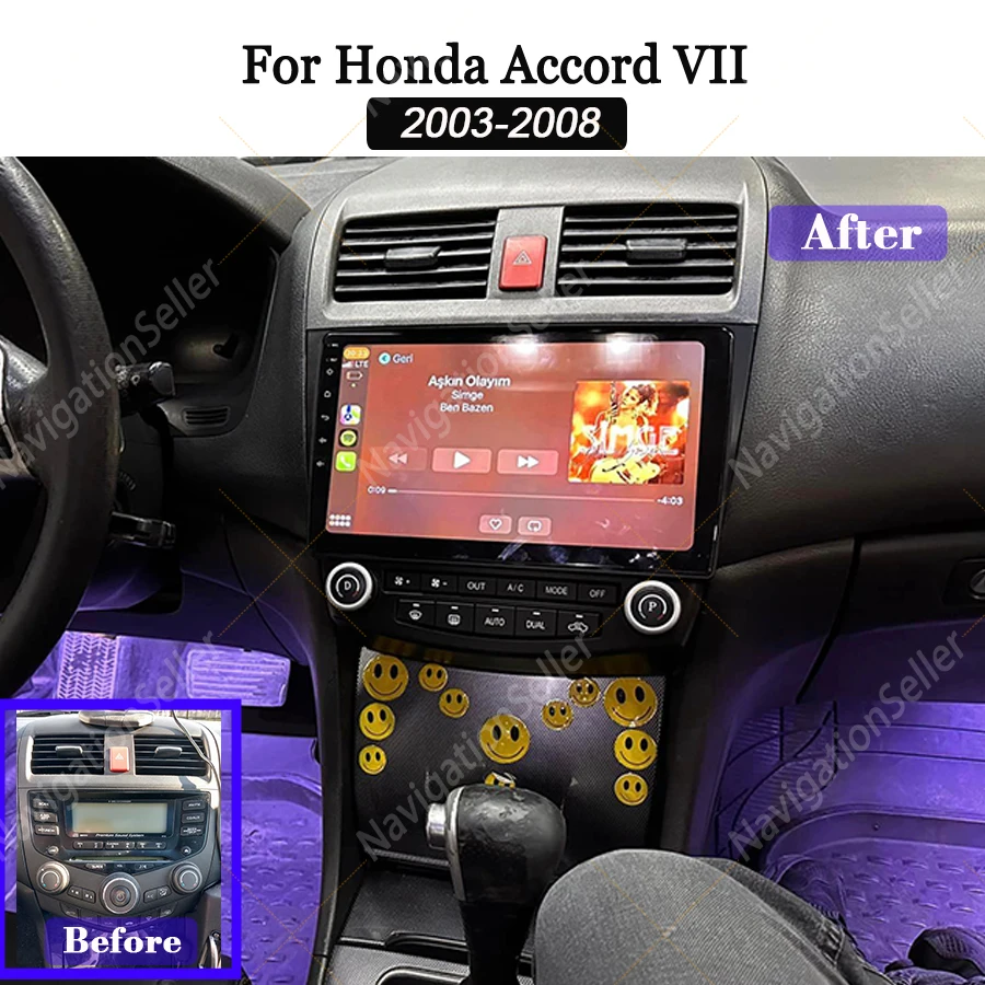 

Android Head Unit For Honda ACCORD 7 VII 2003-2008 Carplay Screen Autoradio GPS Navigation Stereo Multimedia Video Player Wifi