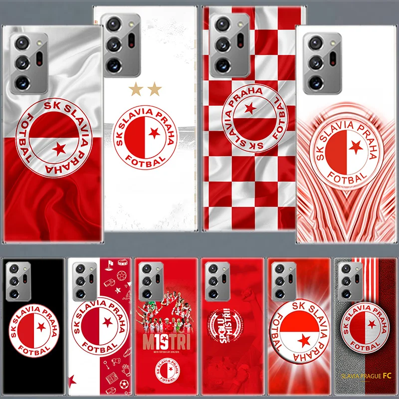 Funda de teléfono Sk Slavia Praha República Checa para Samsung S25 Ultra S24 FE A05S A15 A25 A35 A55 Galaxy Note 20 Ultra 10 9 8 J8 J6 J4