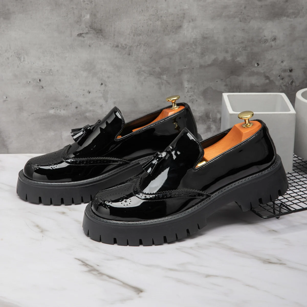 

New Luxury Brand Mens Loafers Designer Leather Formal Shoes Comfy Slip-On Dress Business Shoes Italian Men Casual Shoes Mocassin