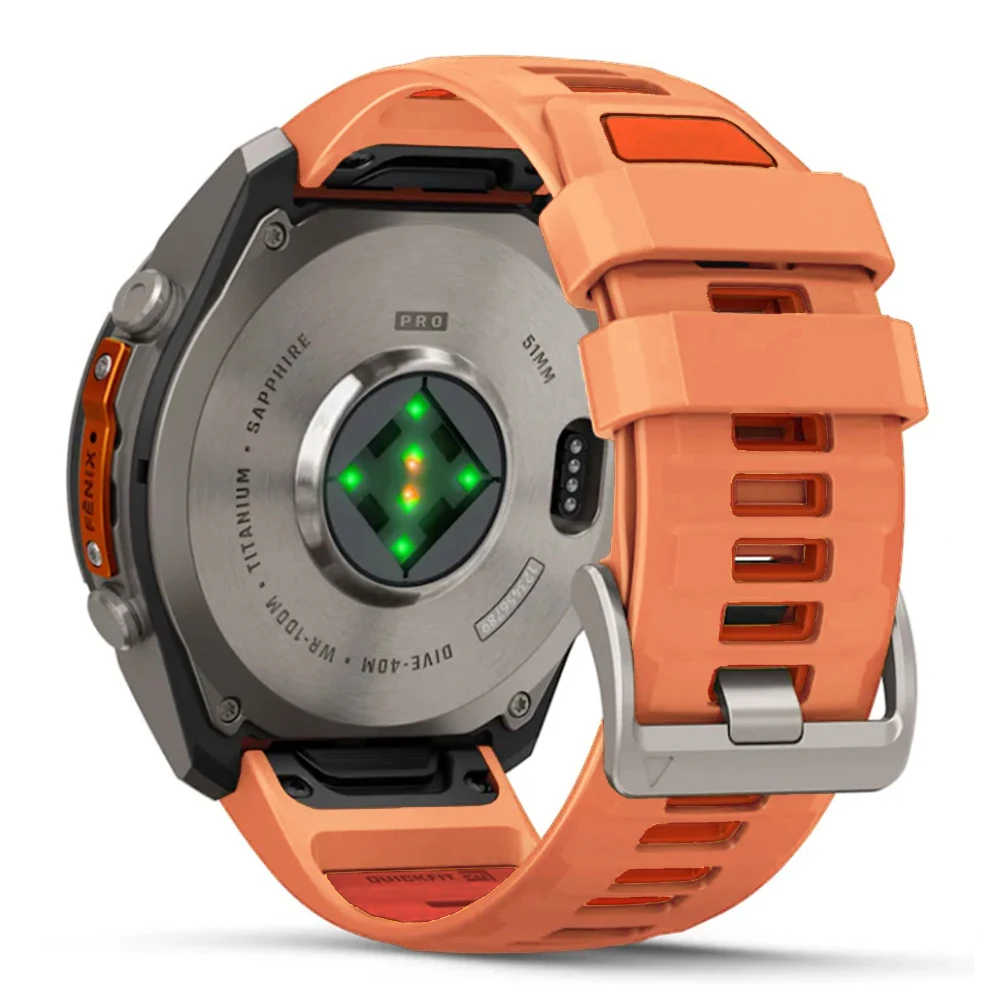 Offizielles Uhrenarmband 22 26mm für Garmin Fenix 8 9 Pro 47mm 51mm Solar 7 7X/Enduro/Epix/Tactix8 970 Sportliches Silikon QuickFit Armband – Detail 32