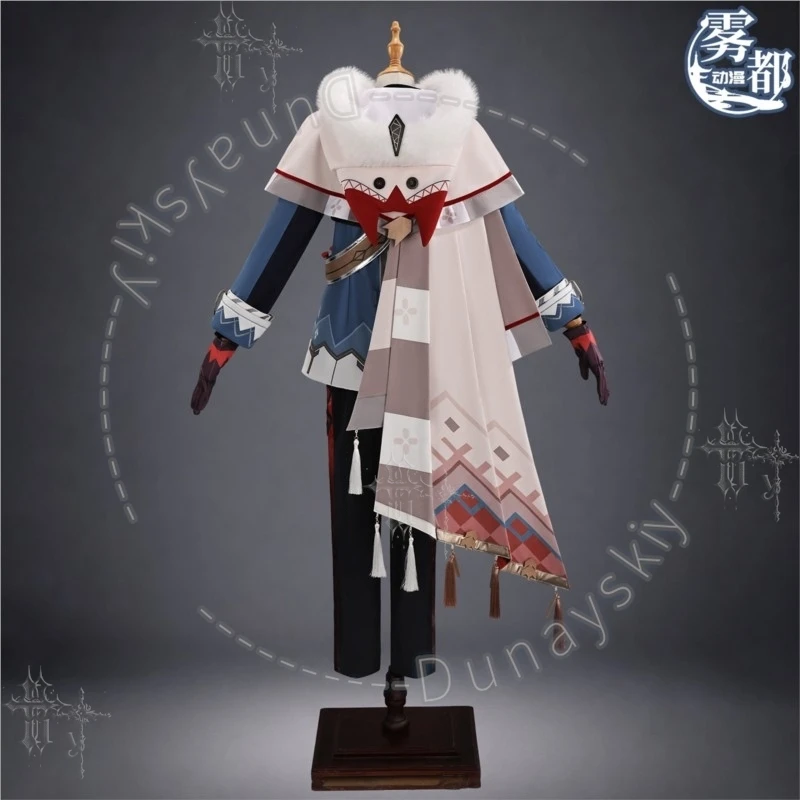 Alyosha Snezhnaya Mint Green Wig Cosplay Knight Uniform Costume Male Anime Game Genshin Impact Comic Con Halloween Role Play Cos view 3