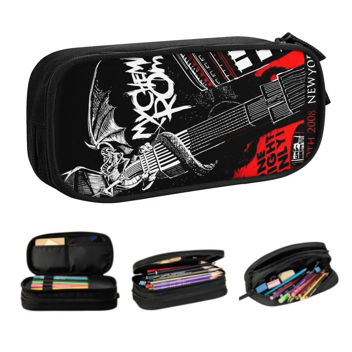 

Custom Rock Band My Romances Pencil Cases for Girl Boy Large Storage Dead Emo Popular Style Pen Bag Box School Supplies