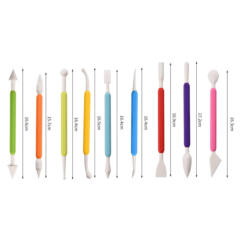

9Pcs Fondant Cake Tools Ergonomic Modeling Sculpting Kit for Professional Baking Decorating Sugarcraft Fondant Tools