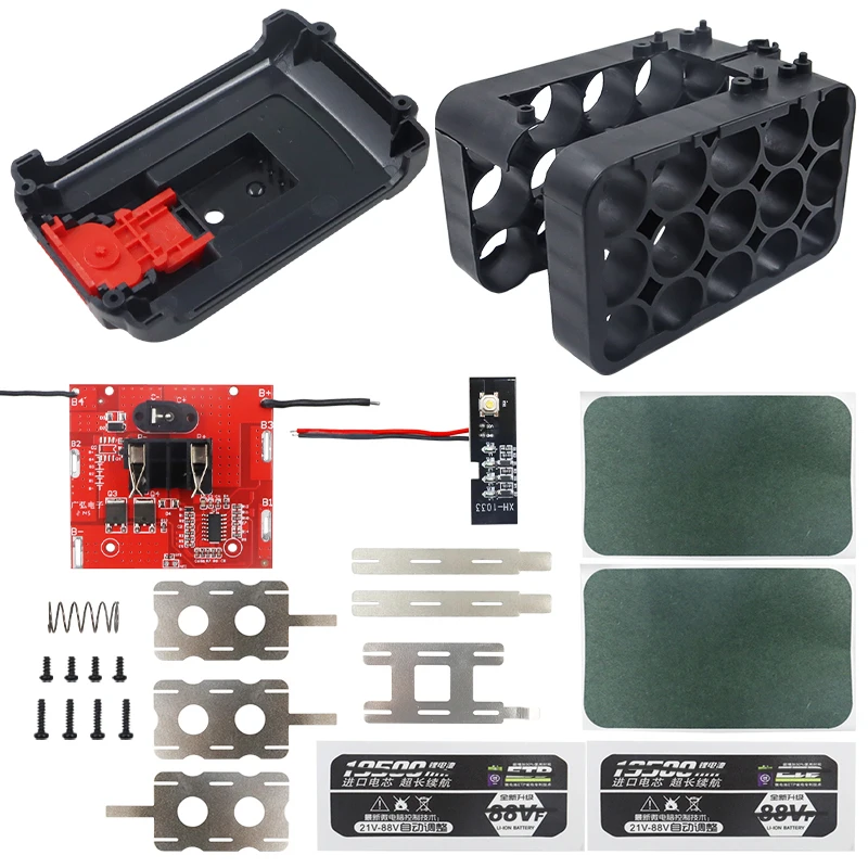 

15 X 18650 WA3550 Li-ion Battery Case PCB Charging Protection Circuit Board Box For Worx 20V WA3551 WA3572 WA3590 Shell Housings