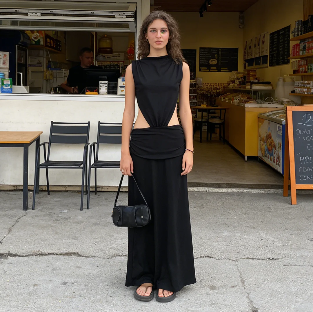 Figurformender Jumpsuit mit Cut-Outs und sexy Ausschnitt – Sommer 2026 Neuheit – Trendige Freizeitmode für Damen