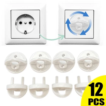 12/1 adet çıkış kapakları ile gizli çekme kolu bebek elektrik güvenlik görevlisi prova tak Cap dönebilir soket kapak koruyucu