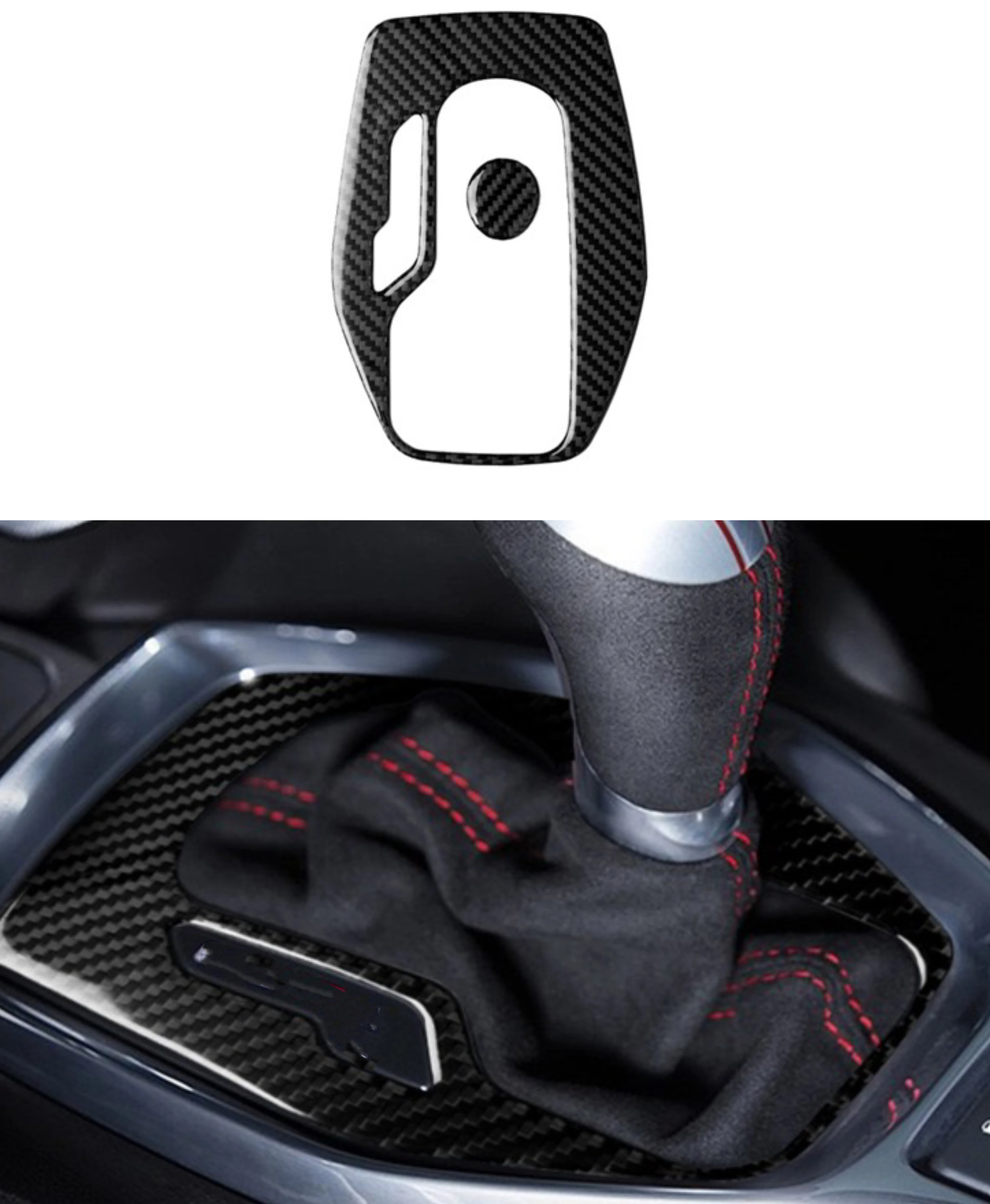 

Car Interior Accessories Carbon Fiber Gear Shift Decoration Cover Sticker Decal Trim for Chevrolet 2017 2018 2019