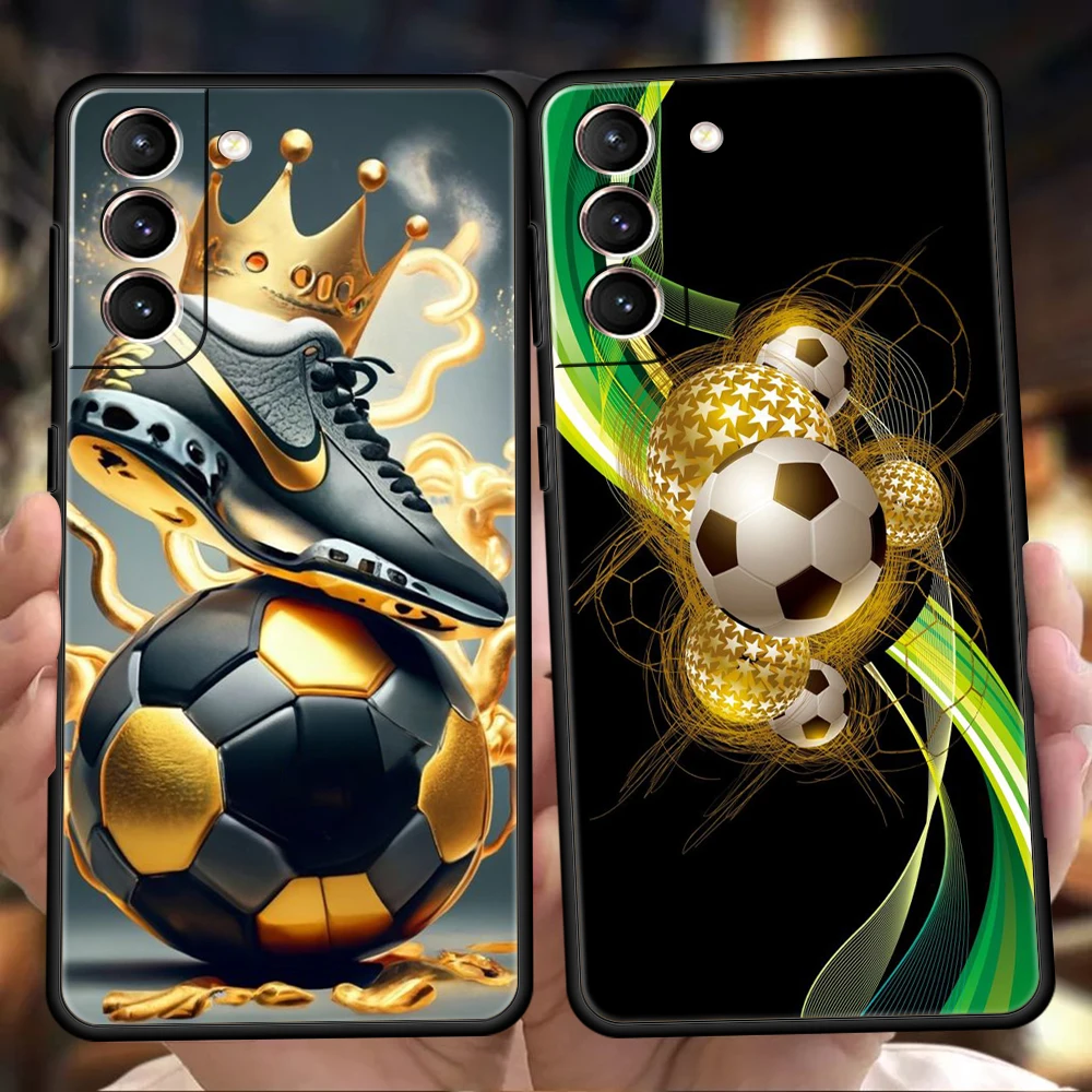 

Football Sport Case for Samsung Galaxy S24 S23 S22 S20 S21 FE Ultra S10 S10E S9 S8 Plus 5G Silicone Shockproof Phone Cover Capas