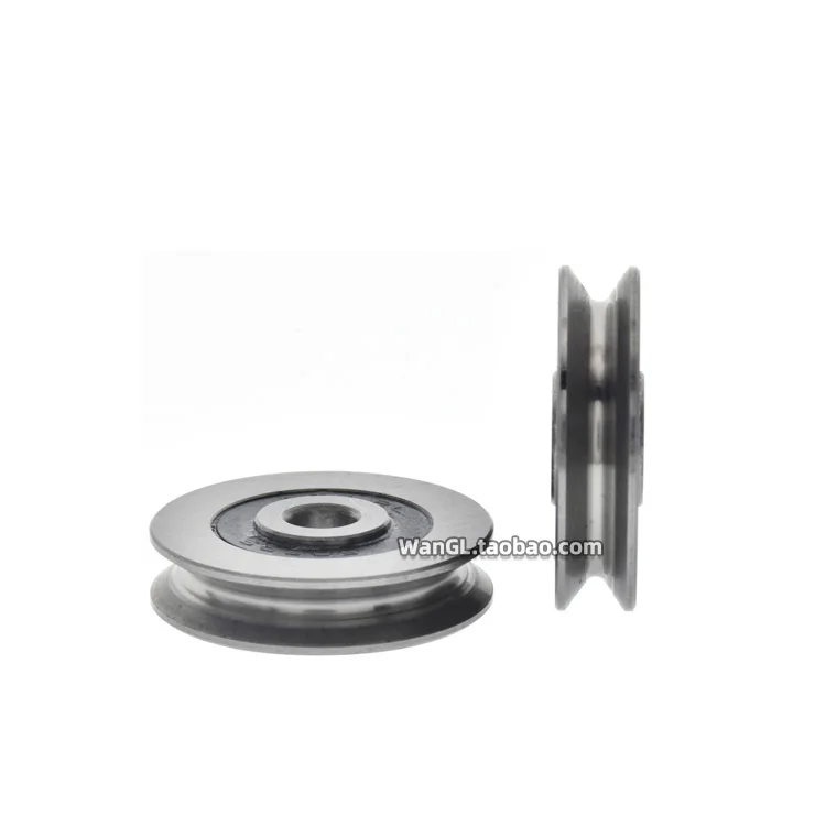 V groove pulley bearing steel roller wire rope over line hanging wheel winding machine guide wheel  6*30*7