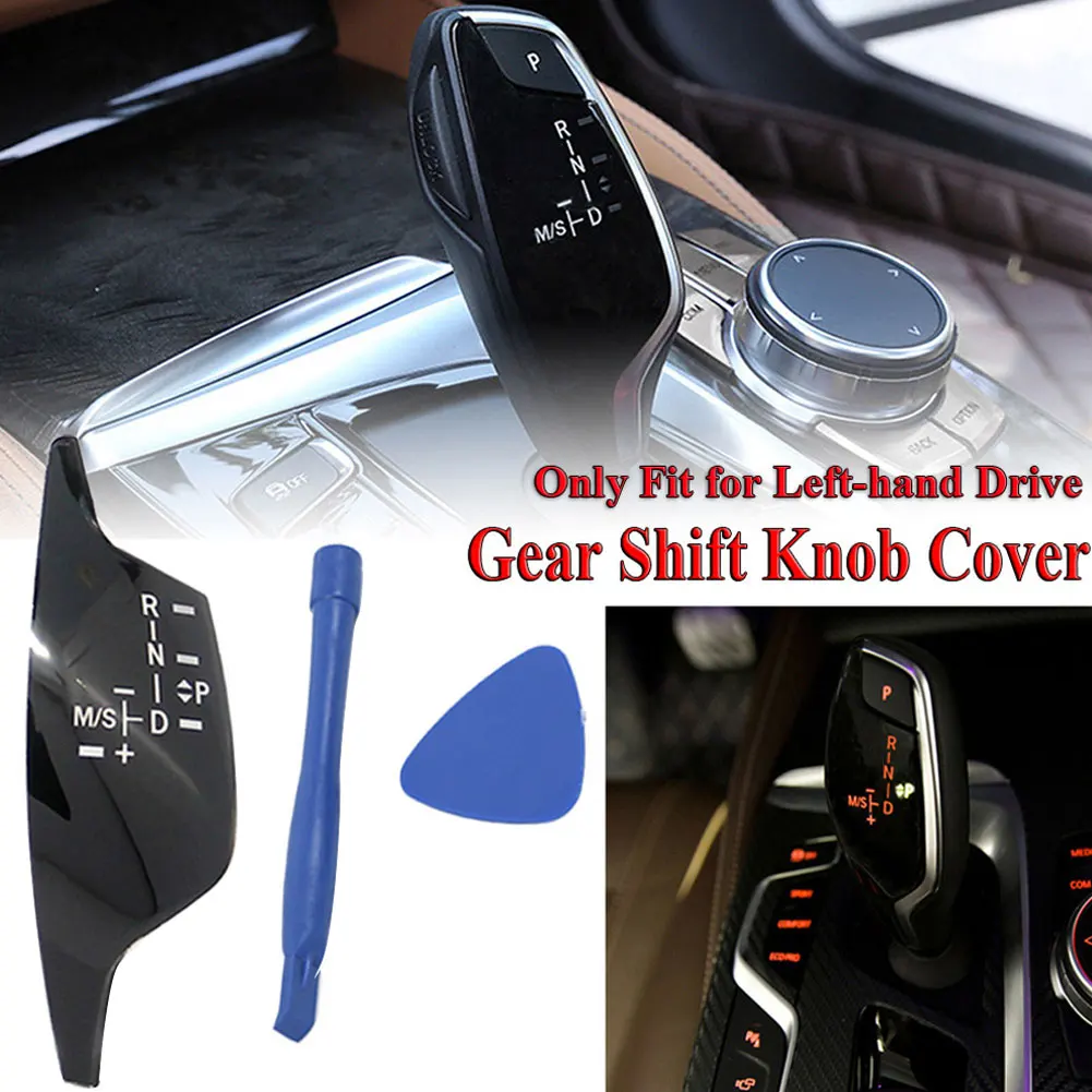 ABS Black Car Gear Shift Knob Panel Sticker For BMW 5 6 7 Series G30 G38 G02 525 530 540 730 X3 X4 Decorative Protect