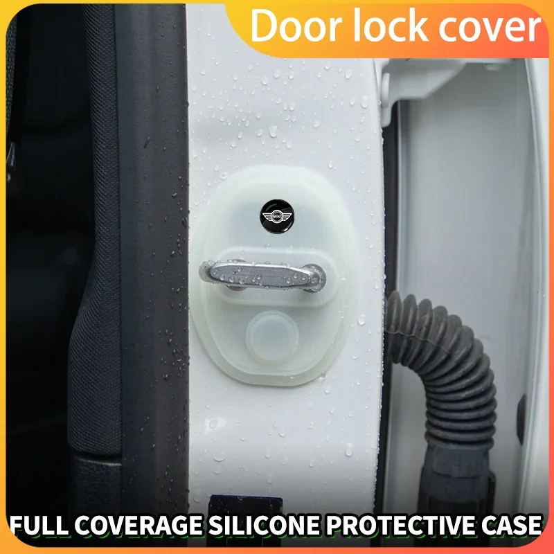 

4PCS Car Door Lock Cover Case Accessories For MINI JCW CLUBMAN COUNTRYMAN CLUBVAN VAN Vision COUPE R50 R53 F56 R60 2011 2012