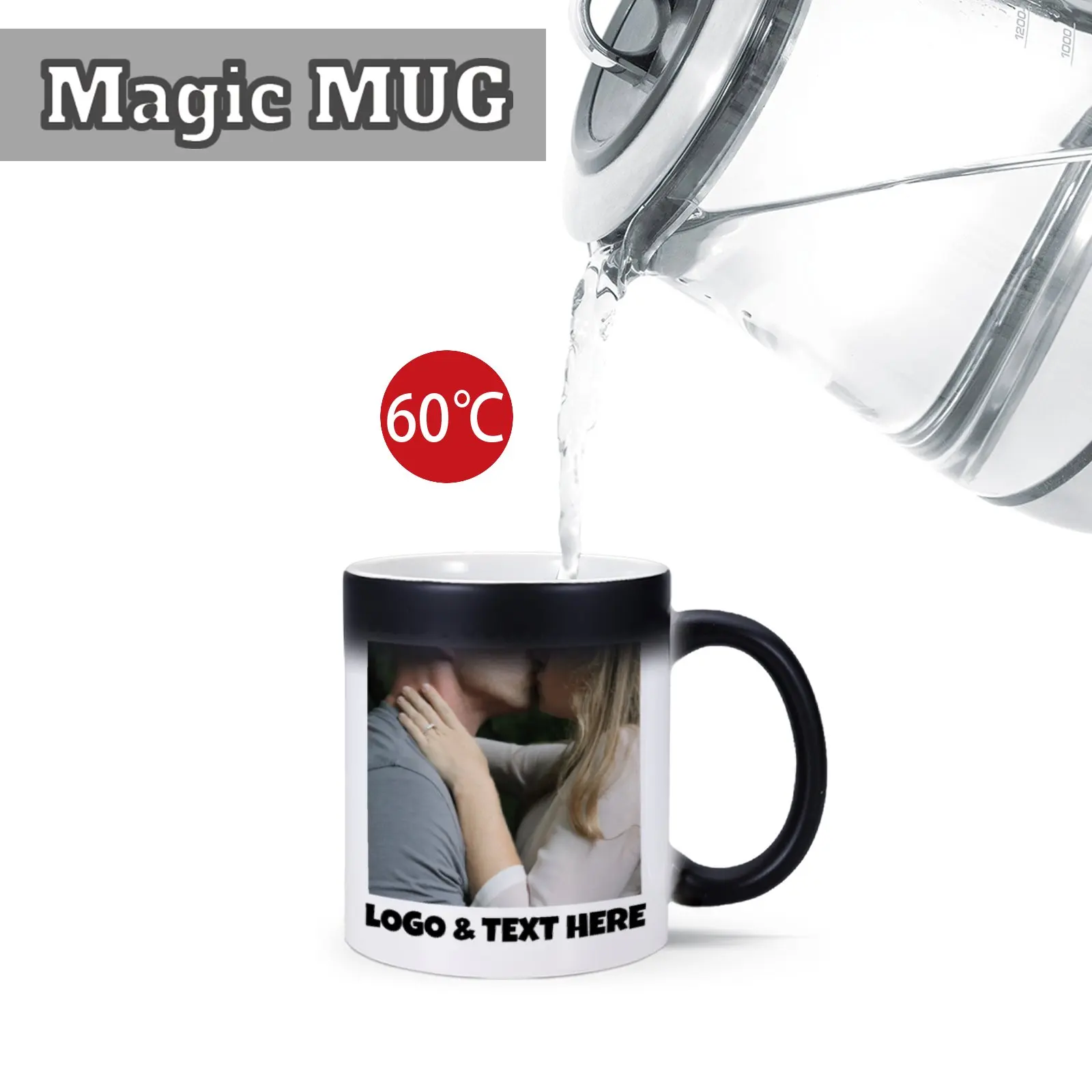 Personalised Magic Mugs Custom Colour Changing Cup Heat Activated Any Image Photo Or Text Printed On Mug Dad Mothers Day Gift