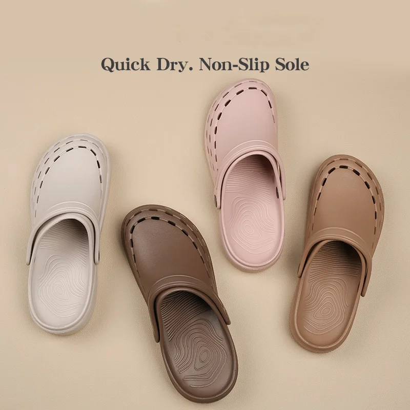 Nursing Scrub Clogs Medical Shoes Comfortable Anti-slip for Professionals Breathable Waterproof Hospital Work Clogs Solid Color