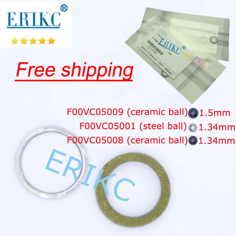 Sealing Rings F00VC99002 Injector Valve O-Ring Repair Kits F00VC05001 1.34mm Steel Ball F00VC05008 F00VC05009 1.5mm for Bosch