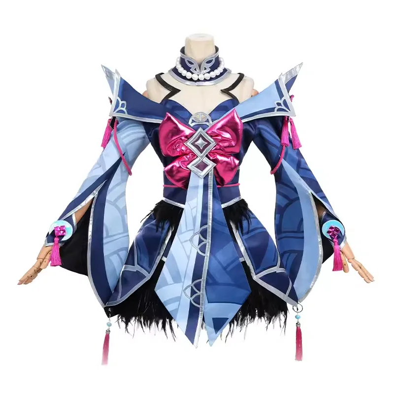 In Store LOL Snow Moon Ahri Cosplay Costume Game Uniform Dress Halloween Carnival Clothes Women Anime Outfits Suits New Skin