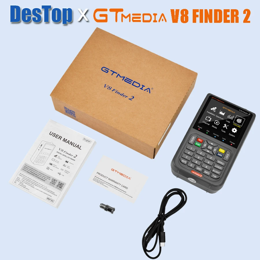 Gtmedia V8 finder 2 upgrad satellite finder DVB-S/S2/S2X HD 1080P H.264 VS ST-5150 Satellite Signal Finder 7.4V 4000mAh Brazil