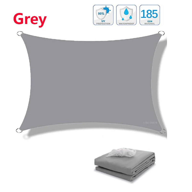 Водонепроницаемый большой солнцезащитный навес 5x4 м, защита от солнца, наружный навес, садовый, патио, бассейн, тент для паруса, тент для кемпинга