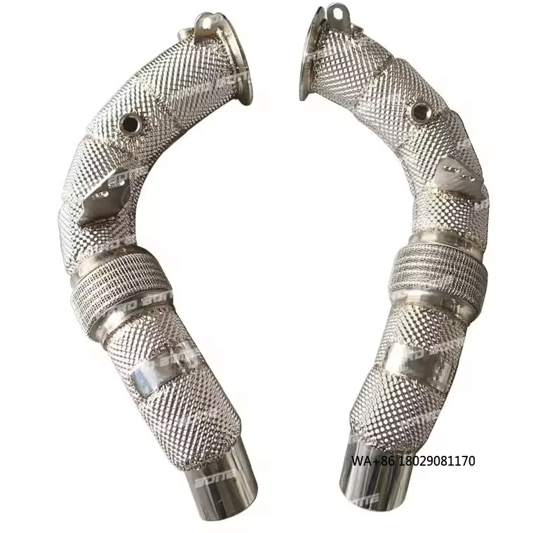

Кастомный турбо-даунпайп для M5/M6 F06/F10/F12/F13 4.4TT 2012-2016 из нержавеющей стали SS304 с катализатором и тепловым экраном
