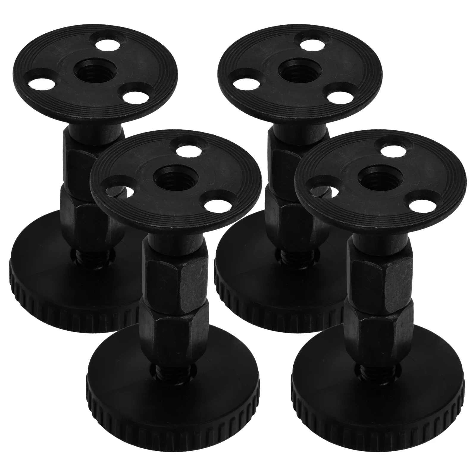 4 Pcs Bedframe Holder Stopper Wall Bumper Headboard Stoppers 800X400X360CM Mount Brackets Black