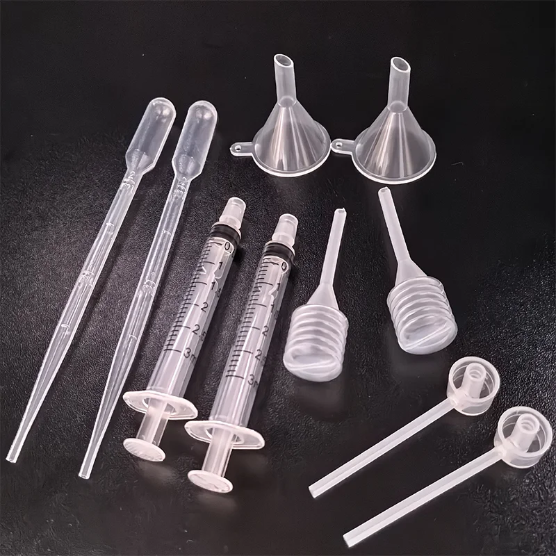 Ensemble d'extraction et de remplissage de parfum 5 pièces/10 pièces, comprend un extracteur de type seringue, un entonnoir, un compte-gouttes, un extracteur à ressort, un extracteur à pompe, plusieurs méthodes d'extraction, adapté à divers liquides, facile à utiliser