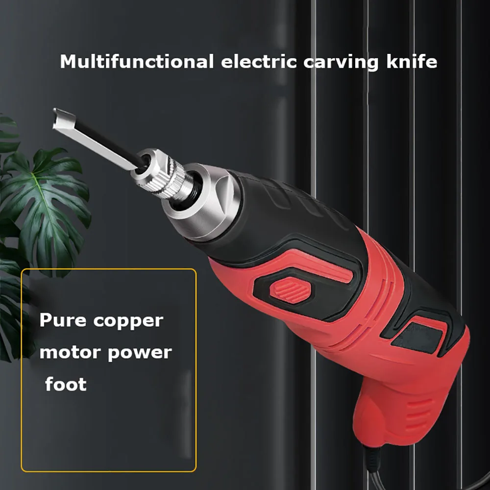 مجموعة أدوات النجار، سكين نحت كهربائي للأعمال الخشبية يأتي مع مروحة تبريد مدمجة، تصميم مريح للحماية الأمنية