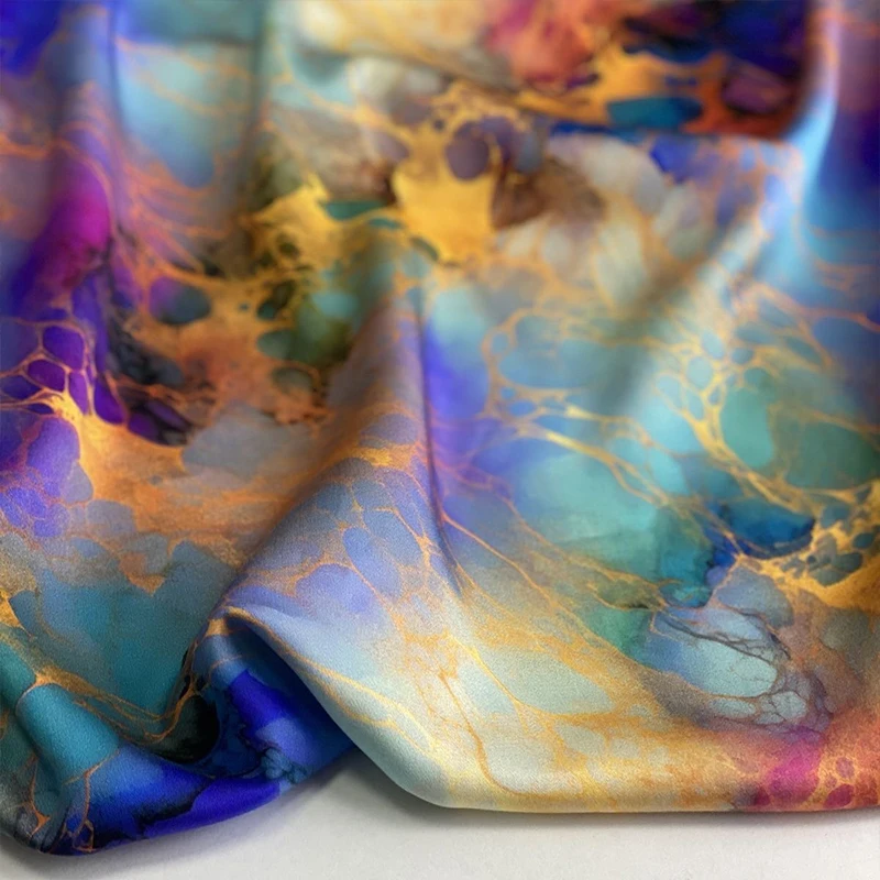 

Хлопковая ткань из искусственного шелка 145x100 см, красочный синий материал из искусственного шелка для летнего платья Qipao, шитье своими руками, мягкая дышащая одежда, ремесло