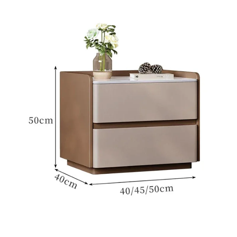 Modern Trendy Nightstand Luxury Storage Nordic Vintage Aesthetic Display Nightstand Comodini Bedroom Furniture
