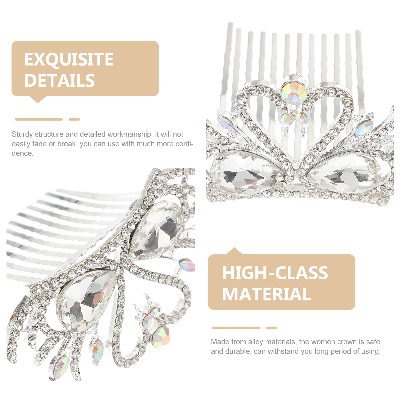 

Swan Hair Jewelry Bridal Wedding Bride Crown Female Tiara Women Crown Jewelry Alloy Lightweight Durable Stylish Compact Size
